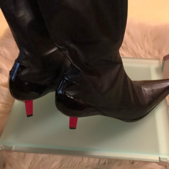 Giuseppe Zanotti Vincini leather, patent tall boot - Picture 5 of 8